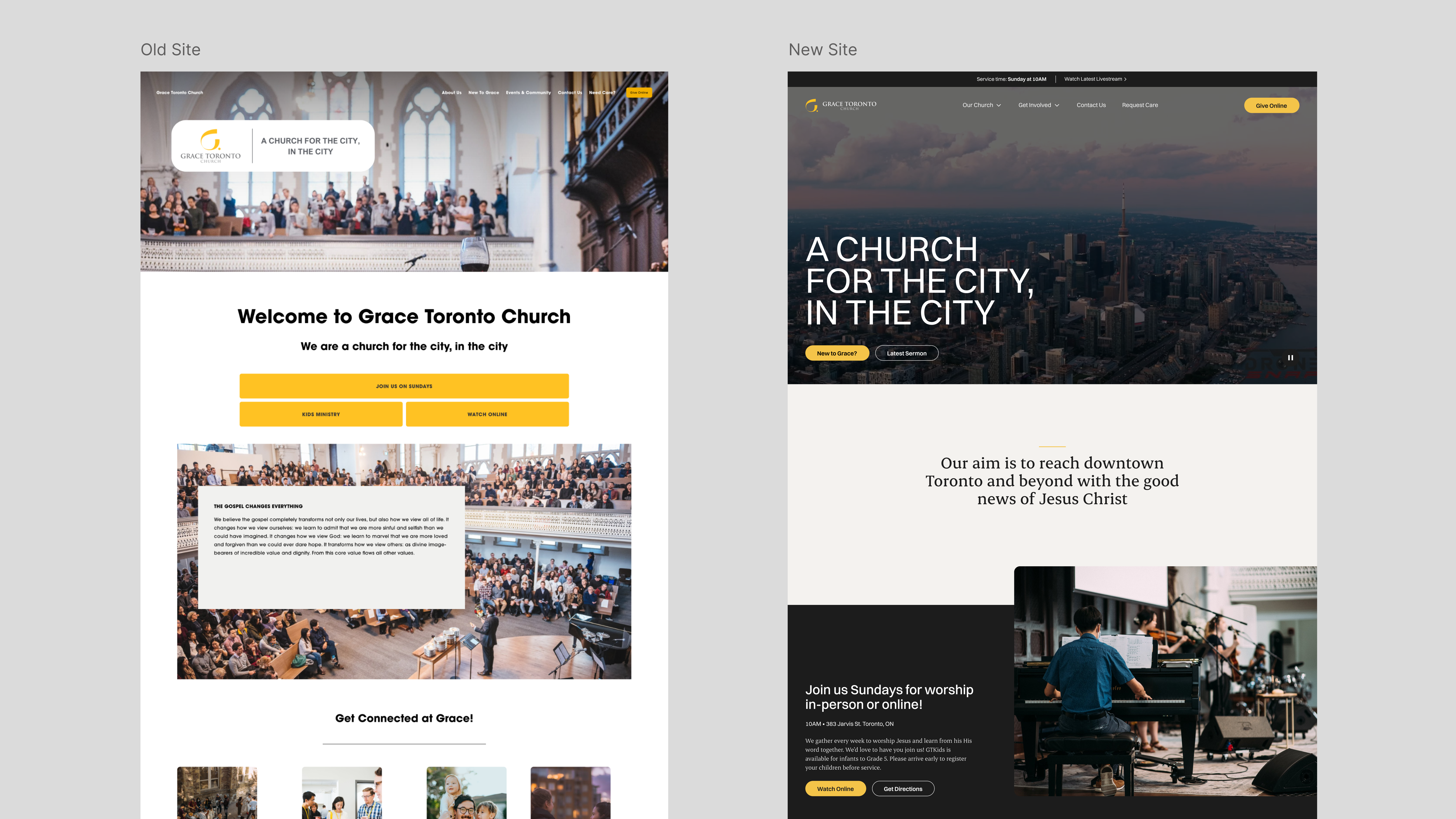 Grace Toronto before website screenshot